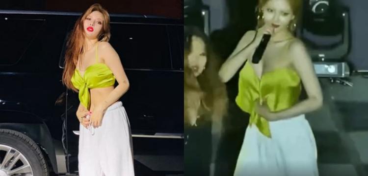 Hyuna Professionally Resolves Wardrobe Malfunction